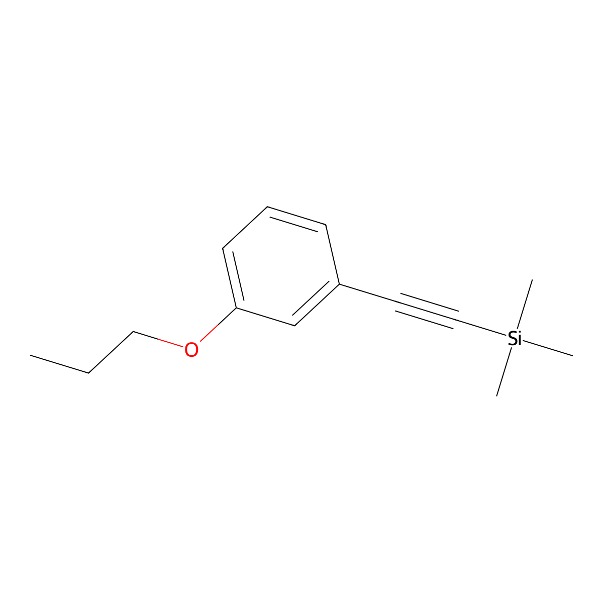 Trimethyl[2-(3-propoxyphenyl)ethynyl]silane molecular structure, CAS 2031259-26-2