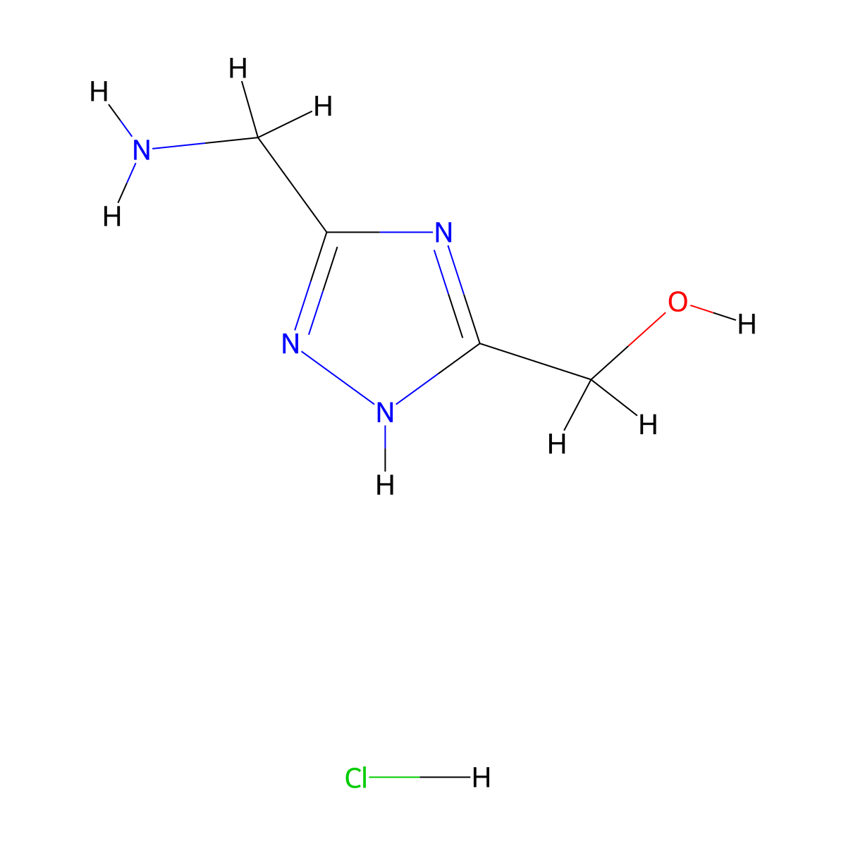 [5-(aminomethyl)-4H-1,2,4-triazol-3-yl]methanol hydrochloride molecular structure, CAS 2031259-31-9