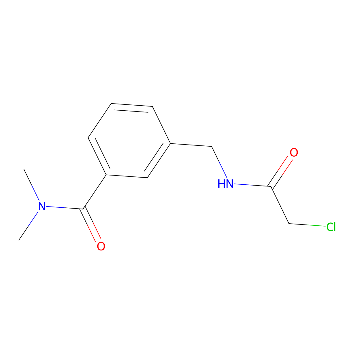 3-[(2-chloroacetamido)methyl]-N,N-dimethylbenzamide molecular structure, CAS 2031259-37-5