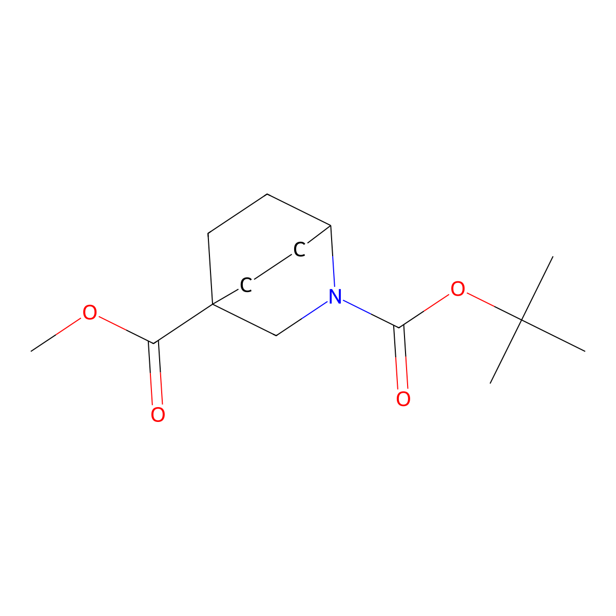 2-Tert-butyl 4-methyl 2-azabicyclo[2.2.2]octane-2,4-dicarboxylate molecular structure, CAS 2031259-79-5