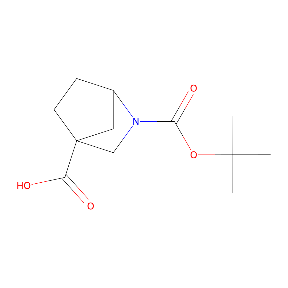 (1R,4R)-2-tert-butoxycarbonyl-2-azabicyclo[2.2.1]heptane-4-carboxylic acid molecular structure, CAS 2031259-82-0