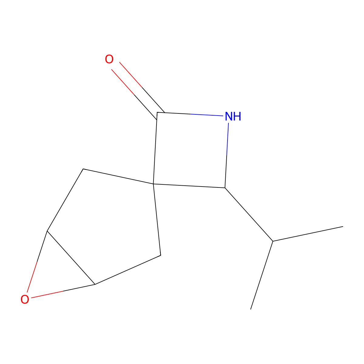 2-(Propan-2-yl)-6'-oxaspiro[azetidine-3,3'-bicyclo[3.1.0]hexane]-4-one molecular structure, CAS 2031260-36-1