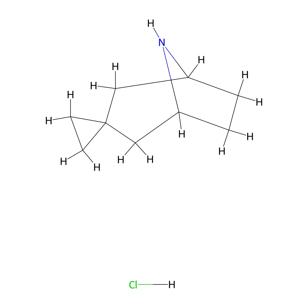 8-Azaspiro[bicyclo[3.2.1]octane-3,1'-cyclopropane] hydrochloride molecular structure, CAS 2031260-37-2
