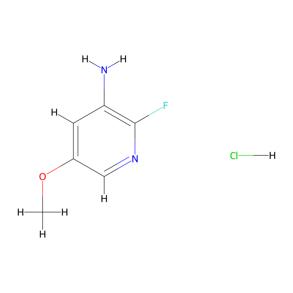 2-Fluoro-5-methoxypyridin-3-amine hydrochloride molecular structure, CAS 2031260-43-0