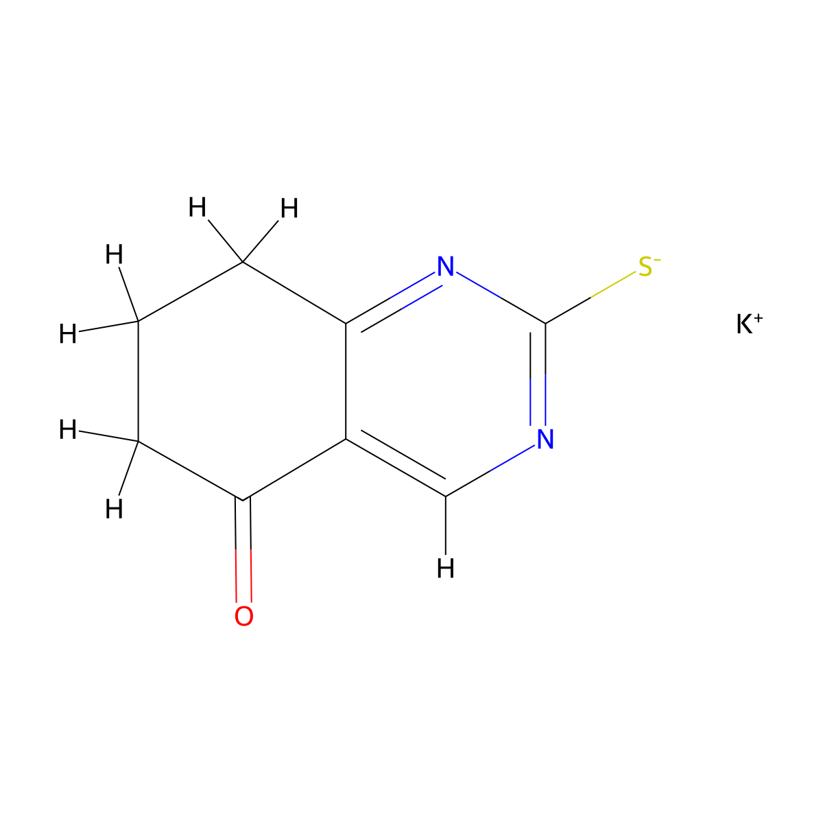 Potassium (5-oxo-5,6,7,8-tetrahydroquinazolin-2-yl)sulfanide molecular structure, CAS 2031260-44-1
