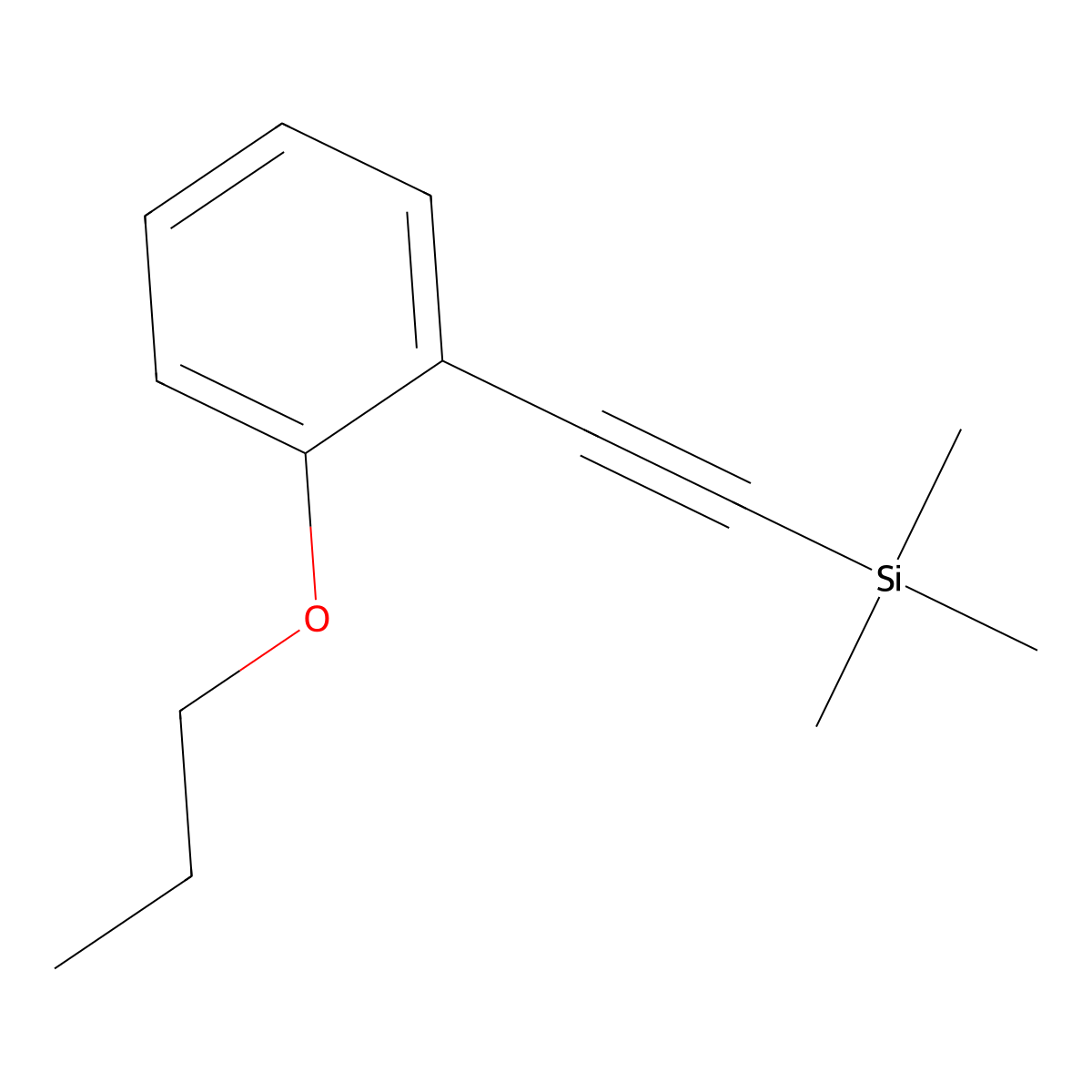 Trimethyl[2-(2-propoxyphenyl)ethynyl]silane molecular structure, CAS 2031260-51-0