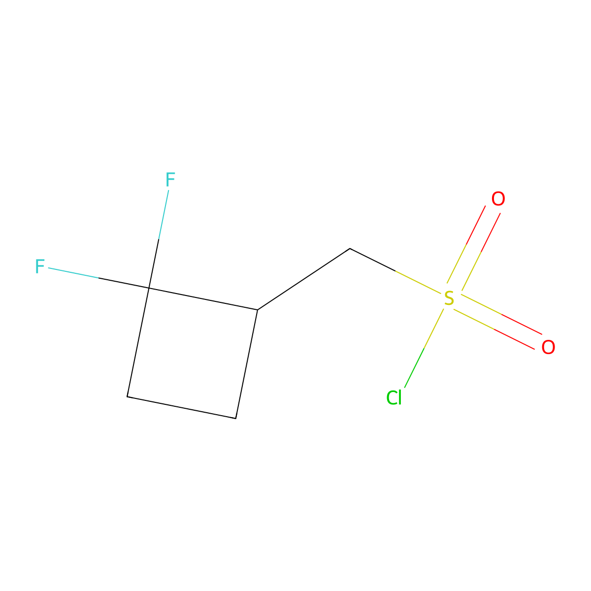(2,2-Difluorocyclobutyl)methanesulfonyl chloride molecular structure, CAS 2031260-52-1