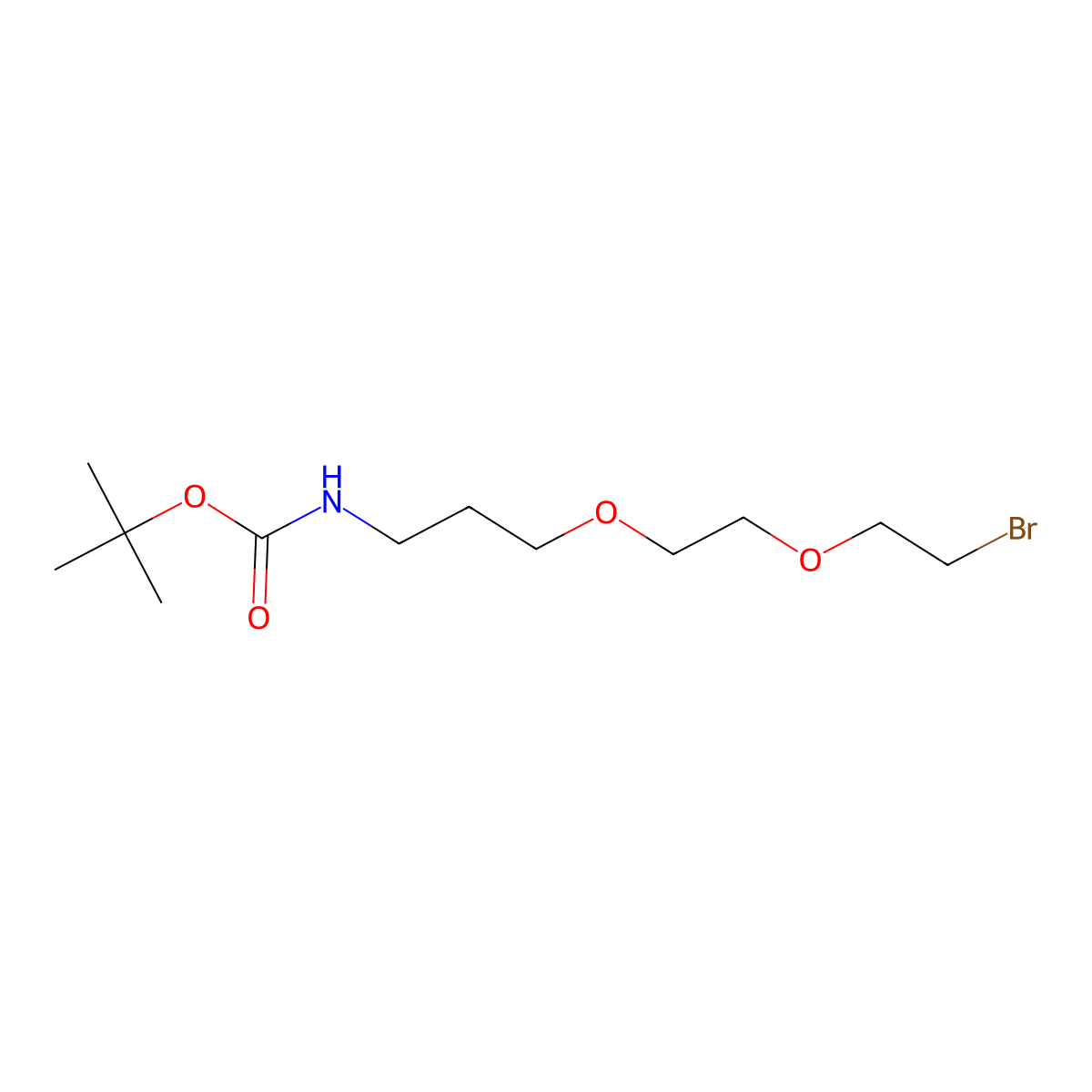 tert-Butyl N-{3-[2-(2-bromoethoxy)ethoxy]propyl}carbamate molecular structure, CAS 2031260-54-3
