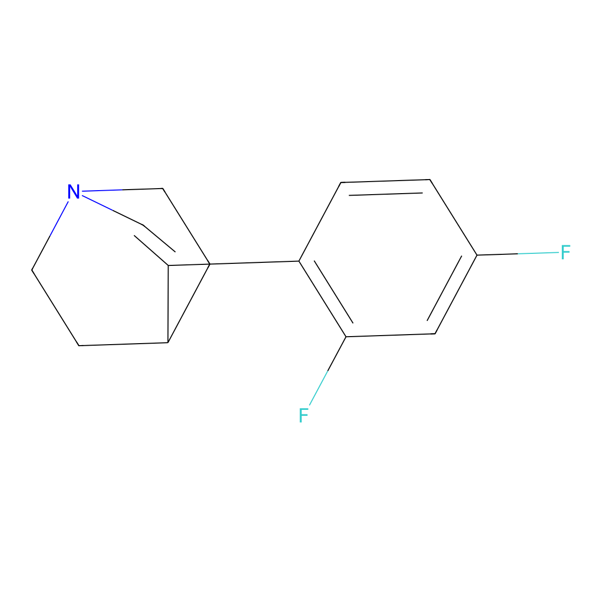 3-(2,4-Difluorophenyl)-1-azabicyclo[2.2.2]oct-2-ene molecular structure, CAS 2031260-59-8