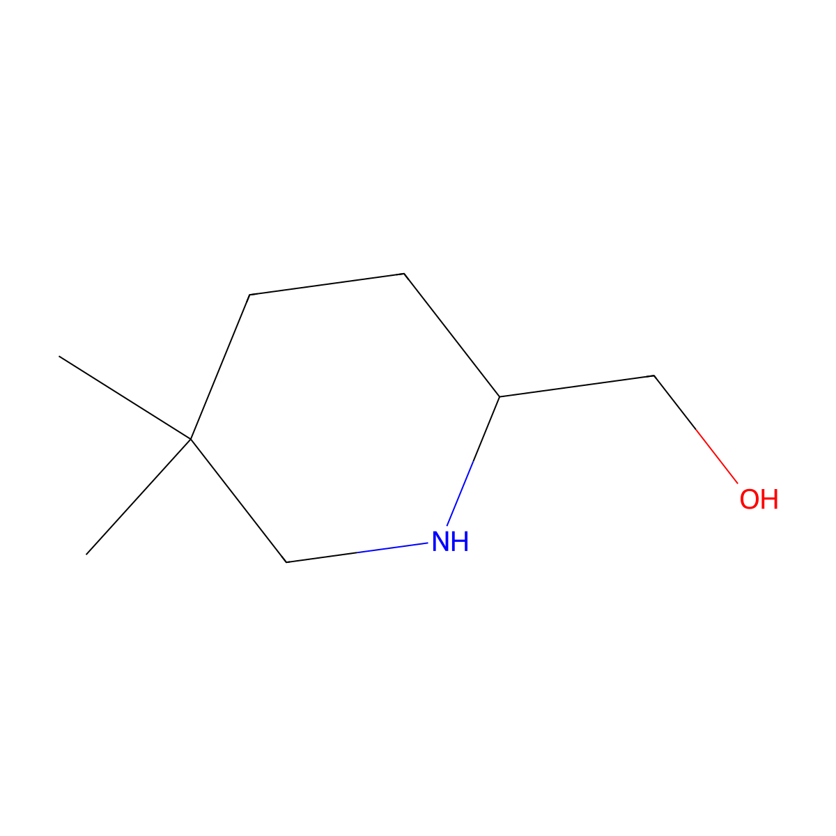 (5,5-Dimethylpiperidin-2-yl)methanol molecular structure, CAS 2031260-64-5