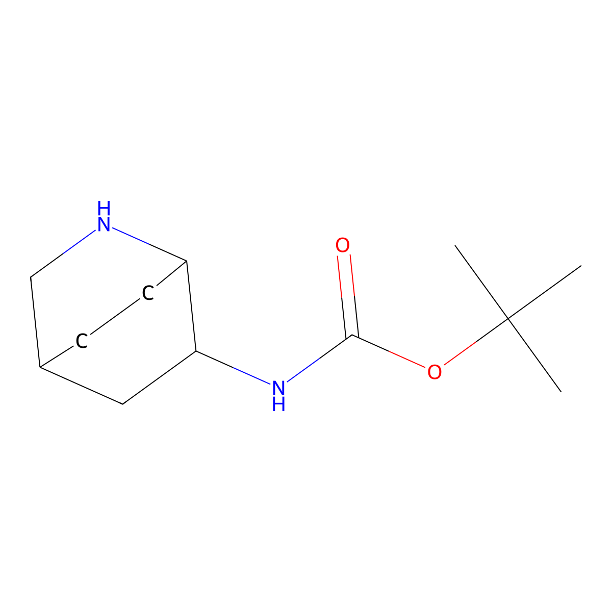 tert-butyl N-(2-azabicyclo(2.2.2)octan-6-yl)carbamate molecular structure, CAS 2031260-92-9