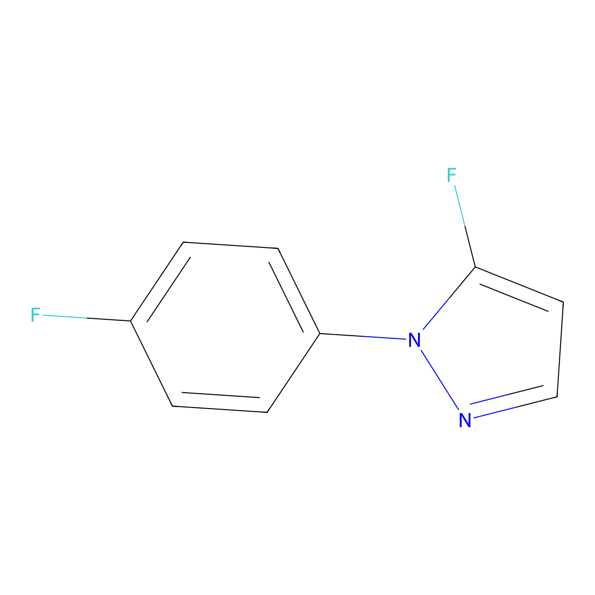 5-Fluoro-1-(4-fluorophenyl)-1H-pyrazole molecular structure, CAS 2031261-02-4