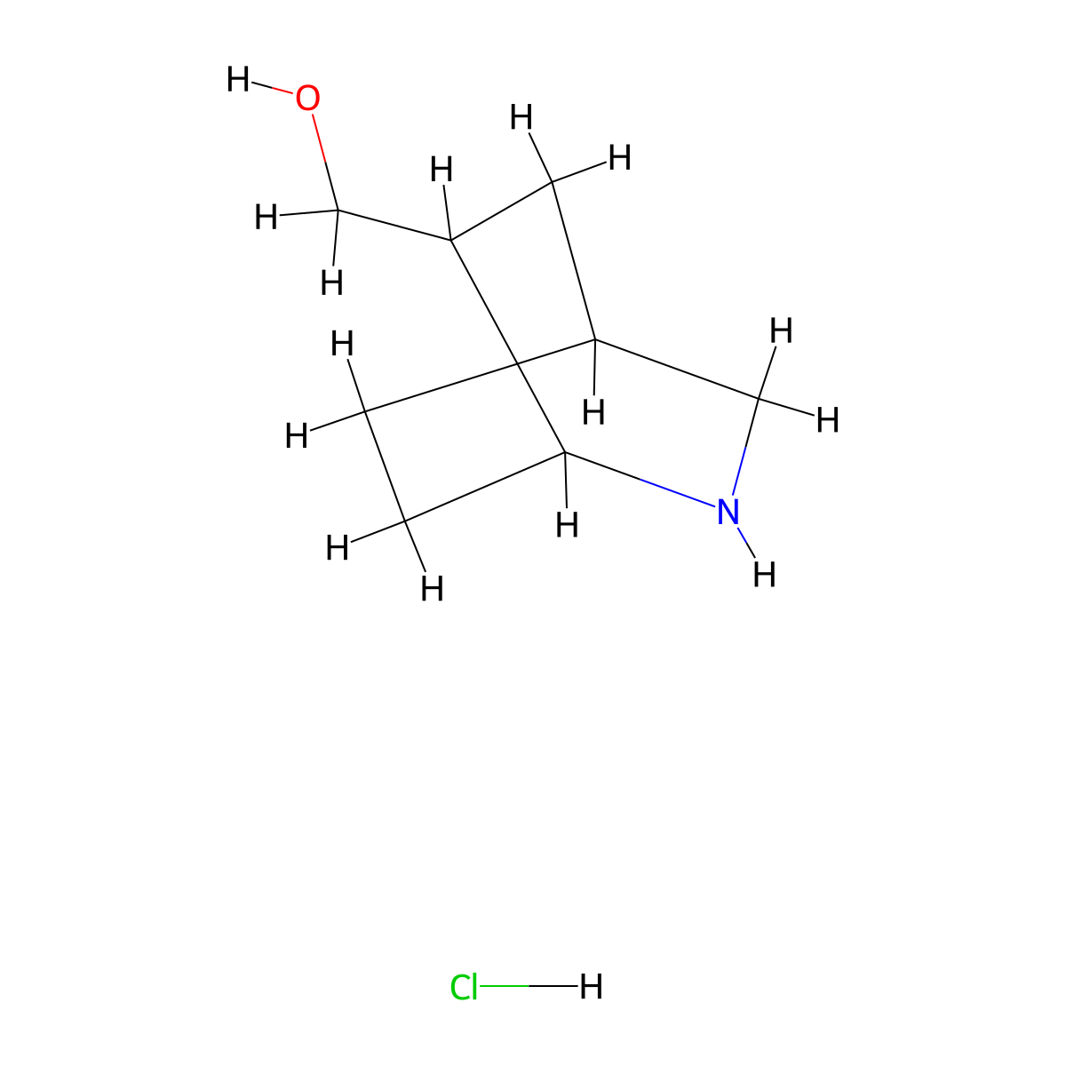 {2-Azabicyclo[2.2.2]octan-6-yl}methanol hydrochloride molecular structure, CAS 2031261-04-6