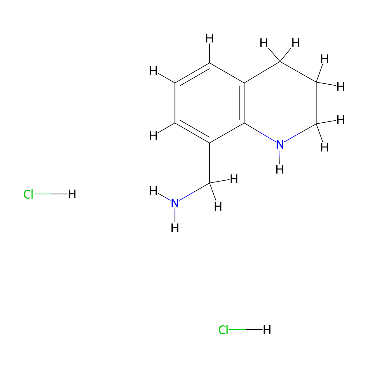 (1,2,3,4-Tetrahydroquinolin-8-yl)methanamine dihydrochloride molecular structure, CAS 2031261-12-6