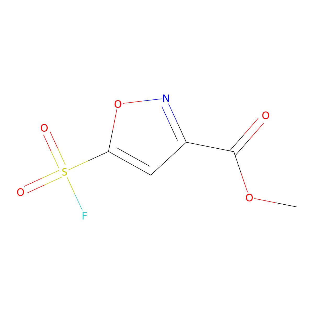 Methyl 5-(fluorosulfonyl)-1,2-oxazole-3-carboxylate molecular structure, CAS 2031268-76-3