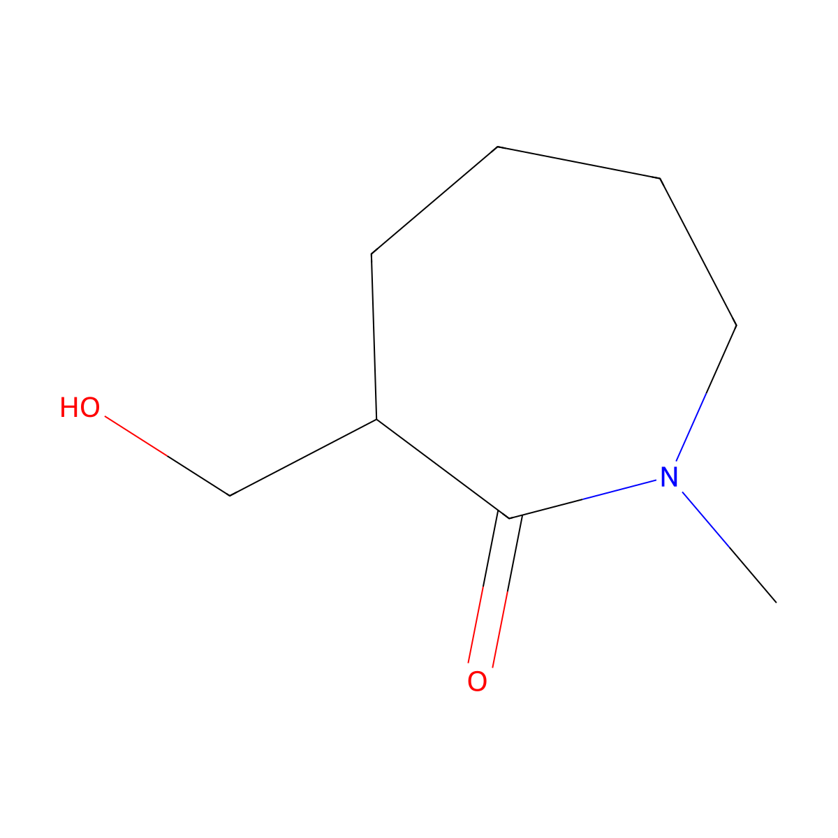 3-(Hydroxymethyl)-1-methylazepan-2-one molecular structure, CAS 2031268-78-5
