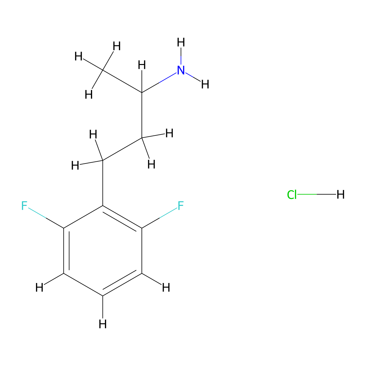 4-(2,6-Difluorophenyl)butan-2-amine hydrochloride molecular structure, CAS 2031268-79-6