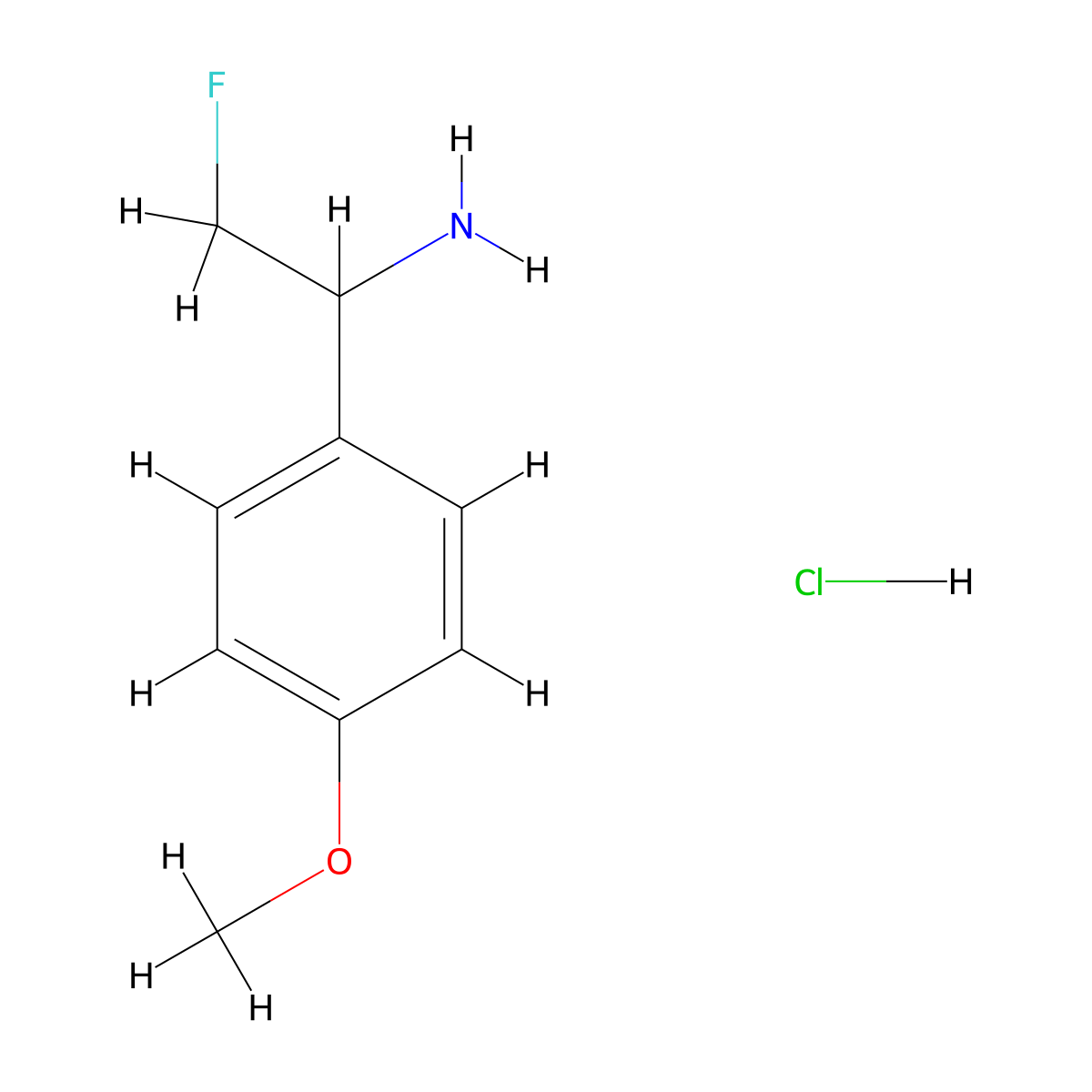 2-Fluoro-1-(4-methoxyphenyl)ethan-1-amine hydrochloride molecular structure, CAS 2031268-88-7