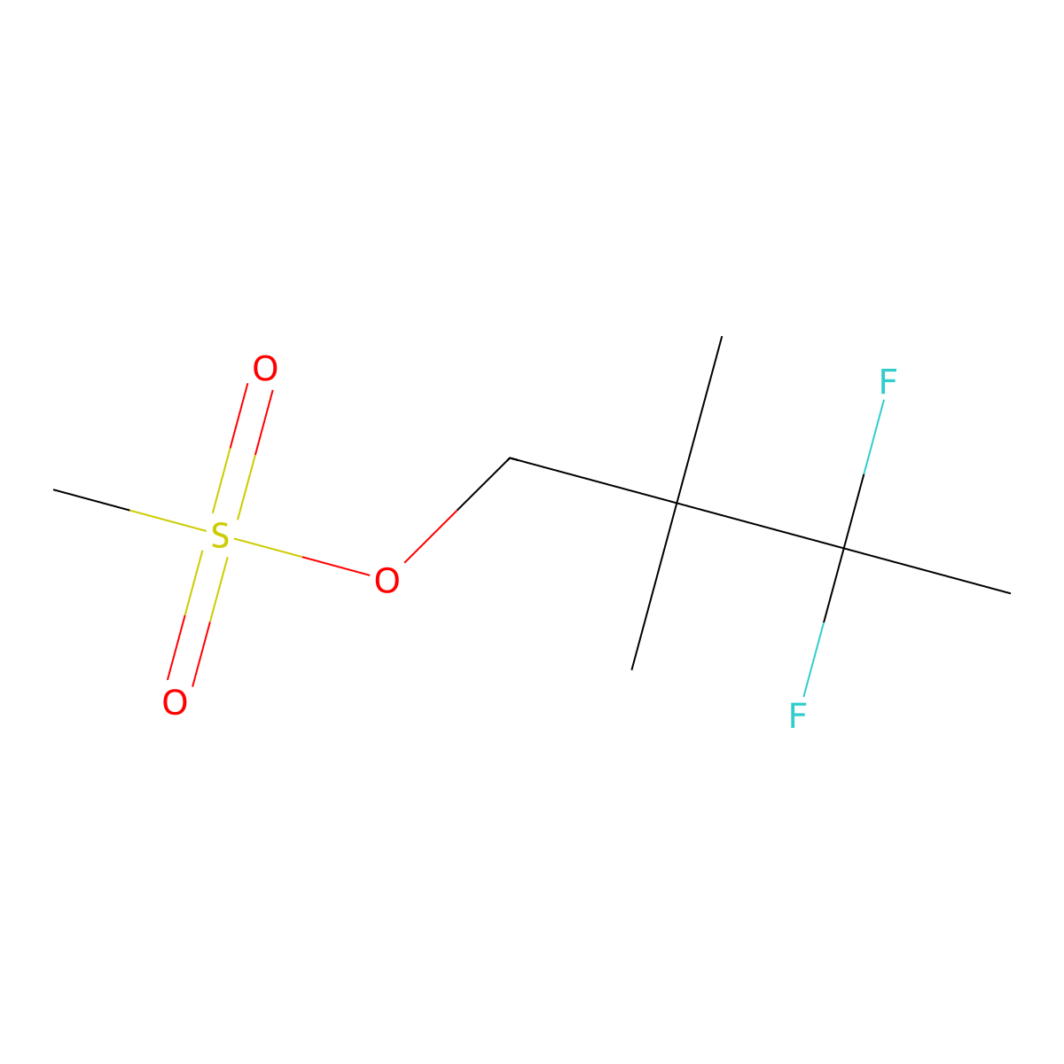 3,3-Difluoro-2,2-dimethylbutyl methanesulfonate molecular structure, CAS 2031268-93-4