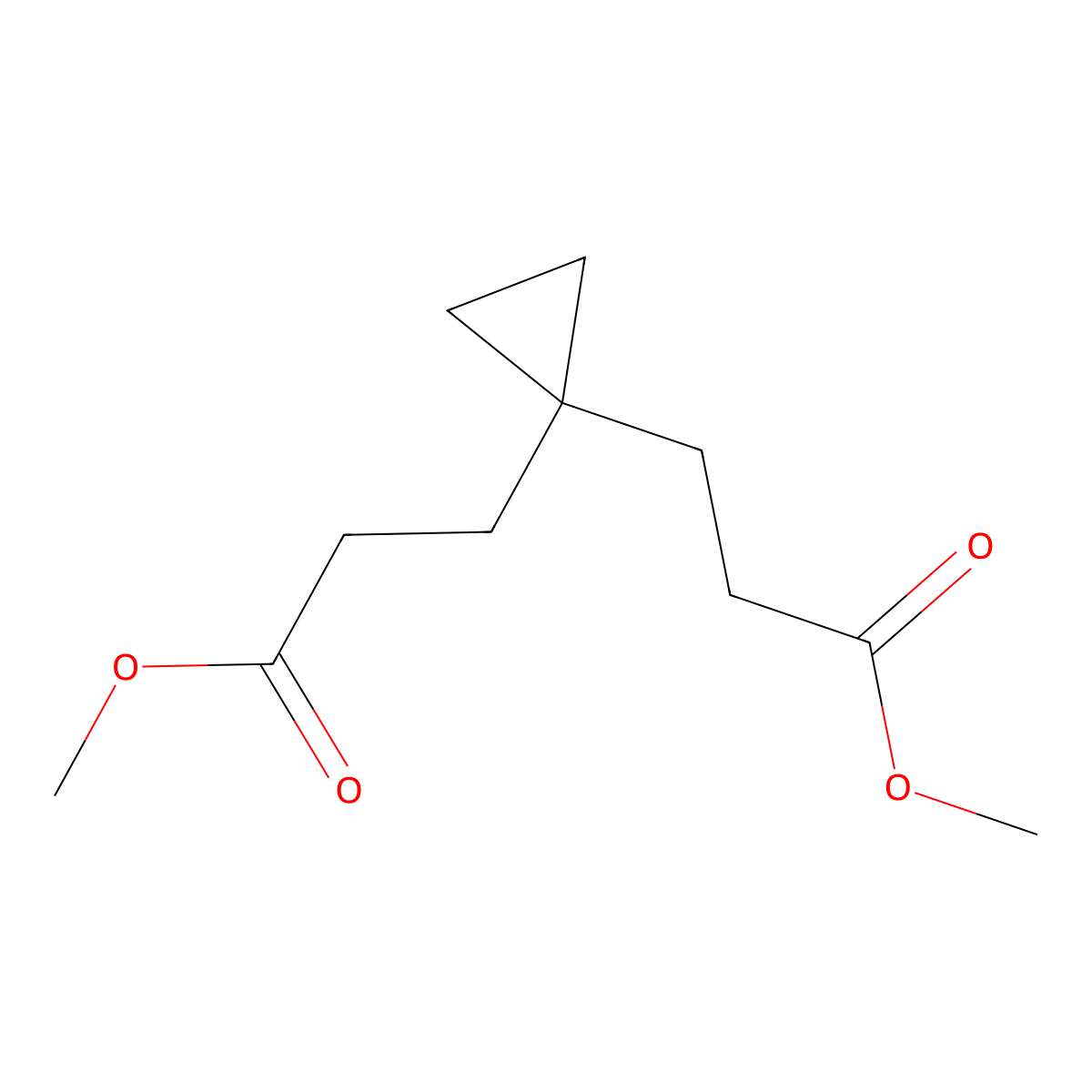 Methyl 3-[1-(3-methoxy-3-oxopropyl)cyclopropyl]propanoate molecular structure, CAS 2031269-04-0