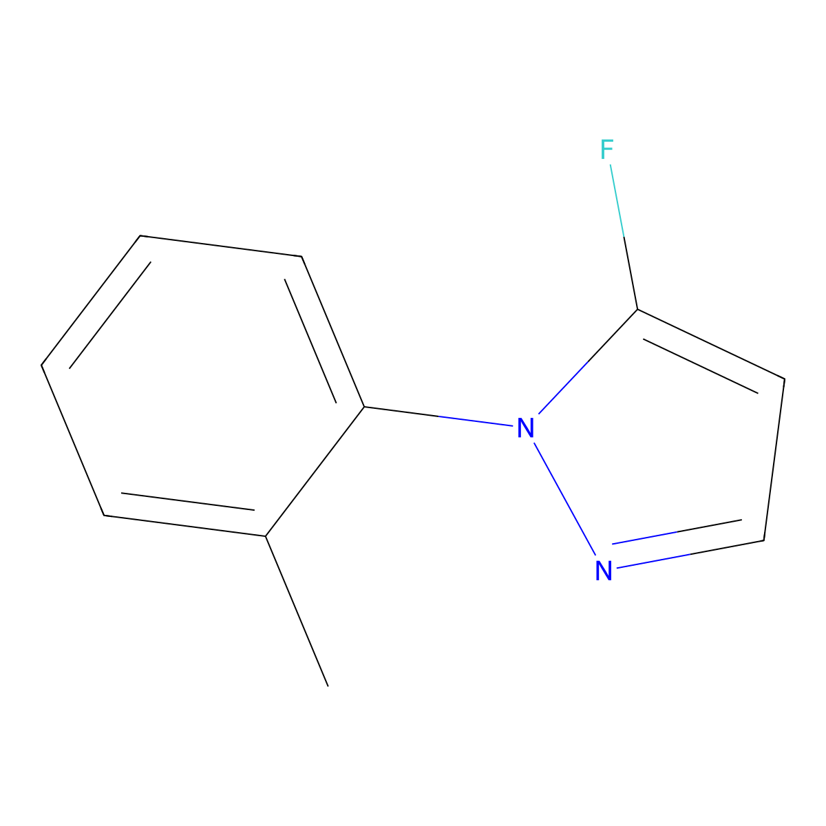 5-Fluoro-1-(2-methylphenyl)-1H-pyrazole molecular structure, CAS 2031269-15-3