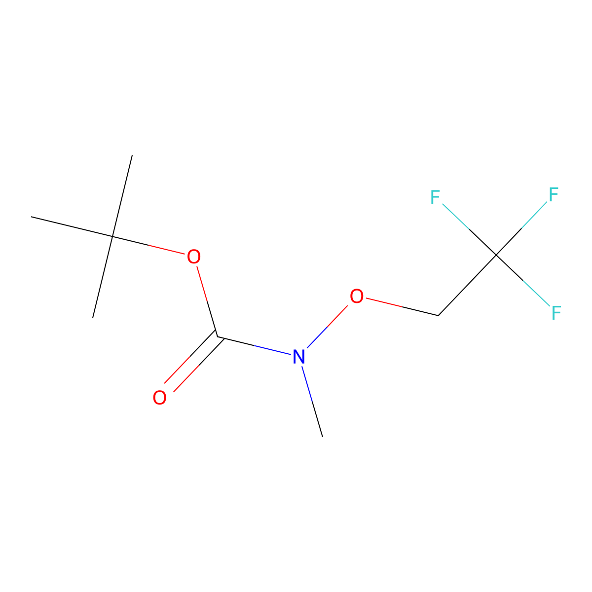 tert-butyl N-methyl-N-(2,2,2-trifluoroethoxy)carbamate molecular structure, CAS 2031269-17-5