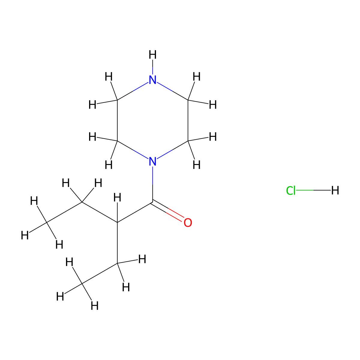 2-Ethyl-1-(piperazin-1-yl)butan-1-one hydrochloride molecular structure, CAS 2031269-21-1