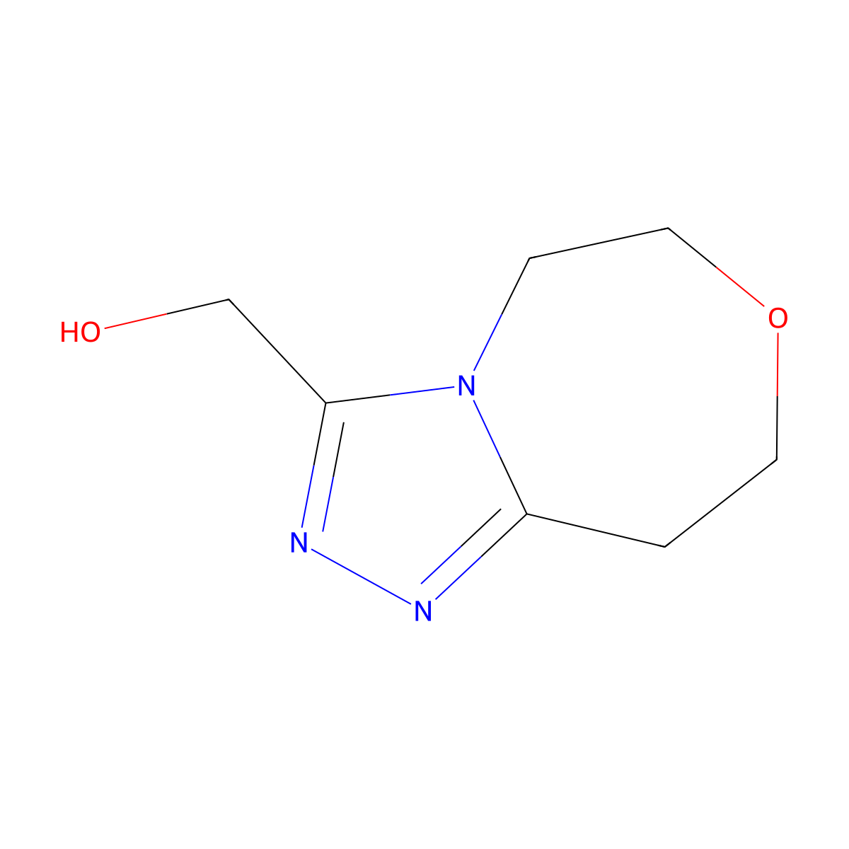 {5H,6H,8H,9H-[1,2,4]triazolo[4,3-d][1,4]oxazepin-3-yl}methanol molecular structure, CAS 2031269-23-3