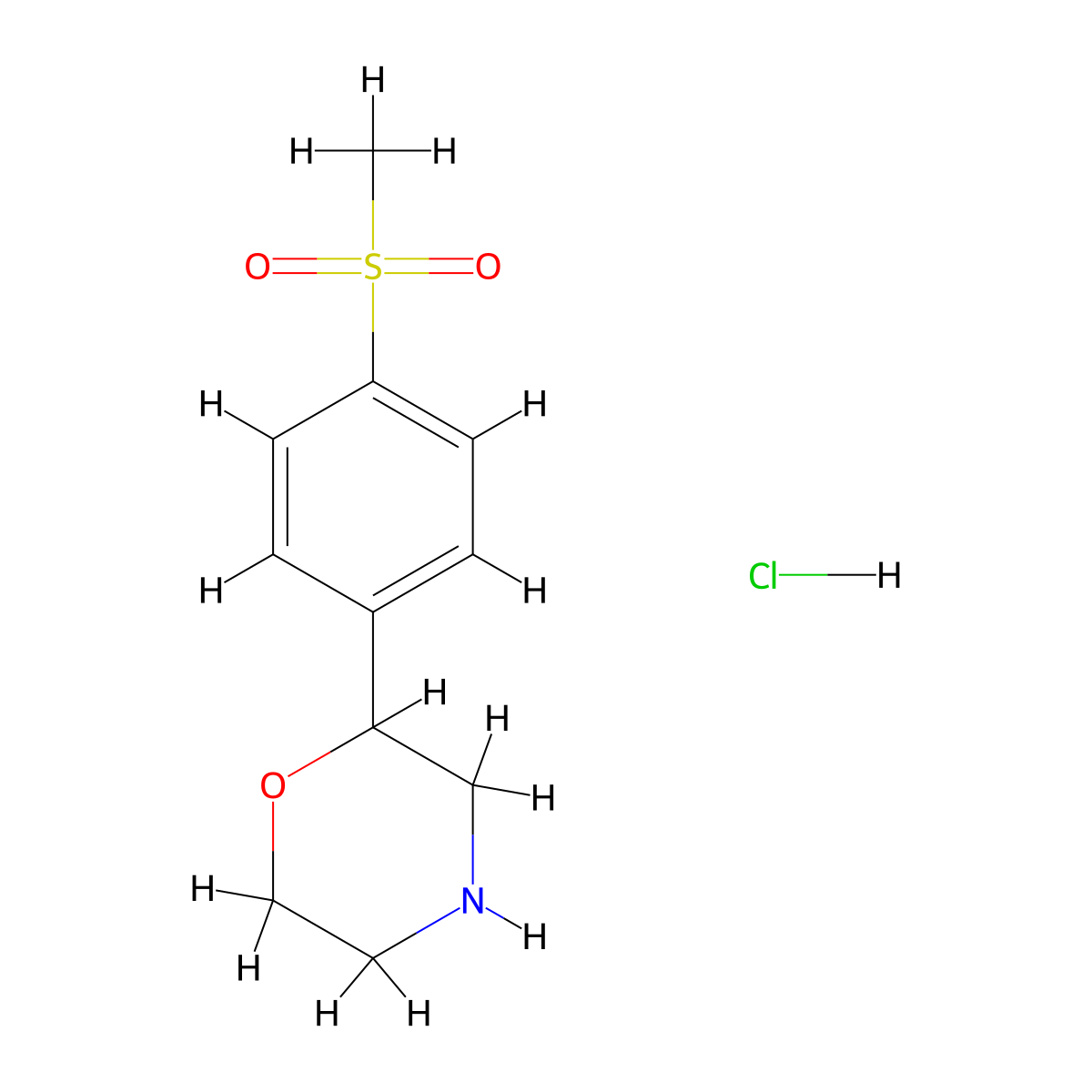 2-(4-Methanesulfonylphenyl)morpholine hydrochloride molecular structure, CAS 2031269-26-6