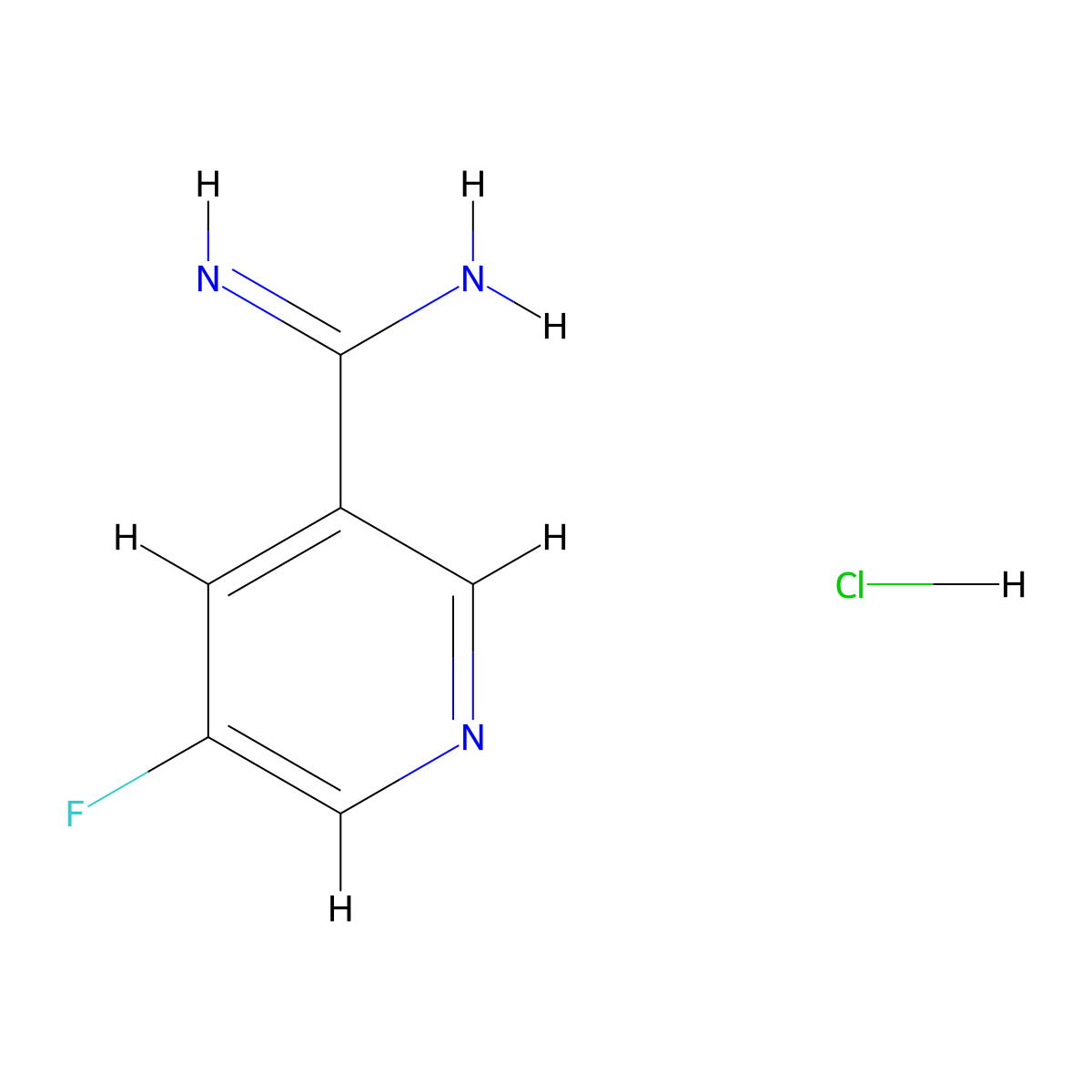 5-Fluoropyridine-3-carboximidamide hydrochloride molecular structure, CAS 2031269-30-2