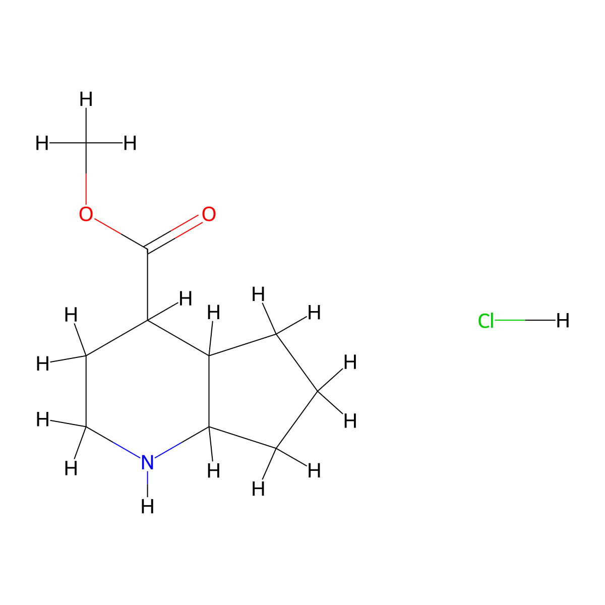 methyl octahydro-1H-cyclopenta[b]pyridine-4-carboxylate hydrochloride molecular structure, CAS 2031269-31-3