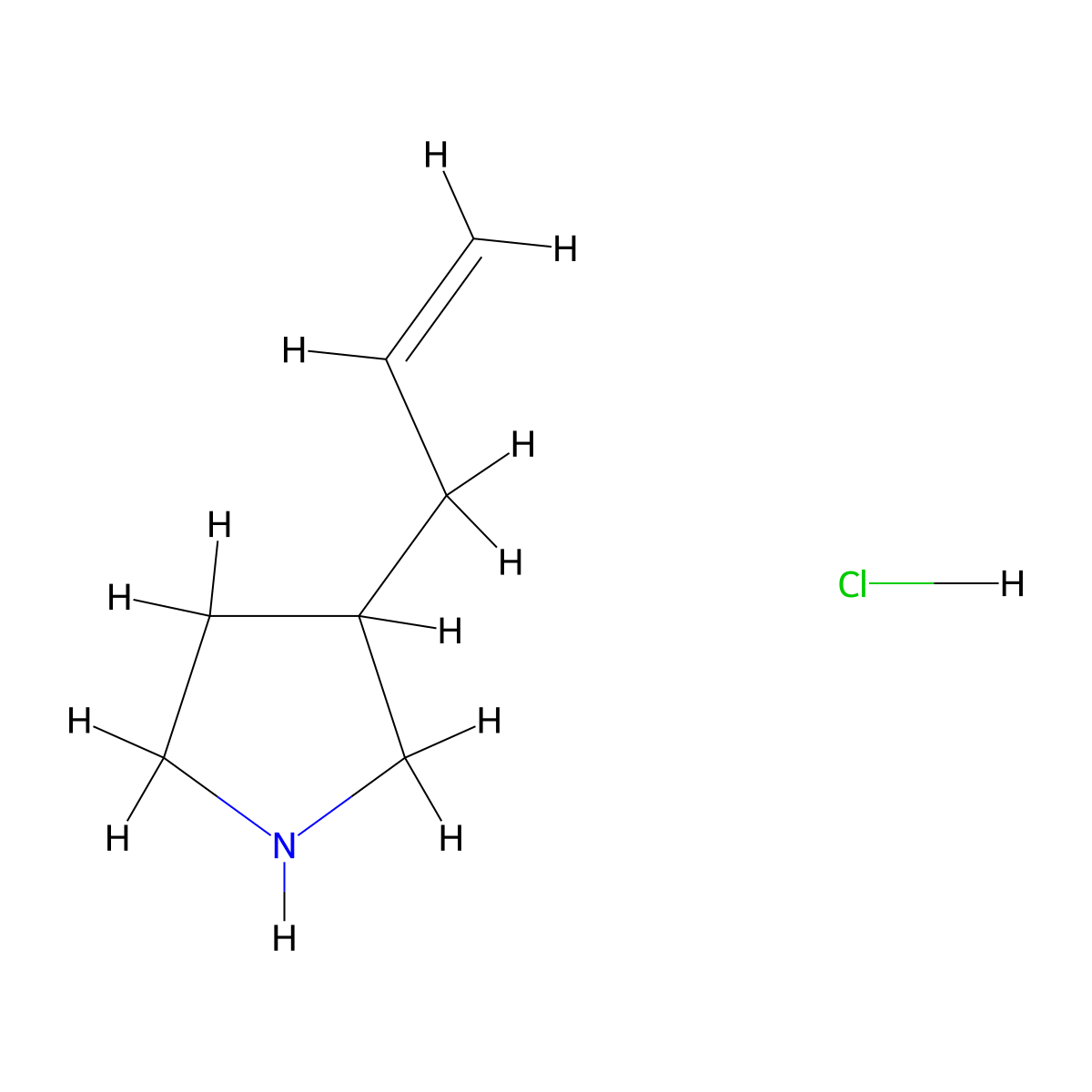 3-(Prop-2-en-1-yl)pyrrolidine hydrochloride molecular structure, CAS 2031269-32-4