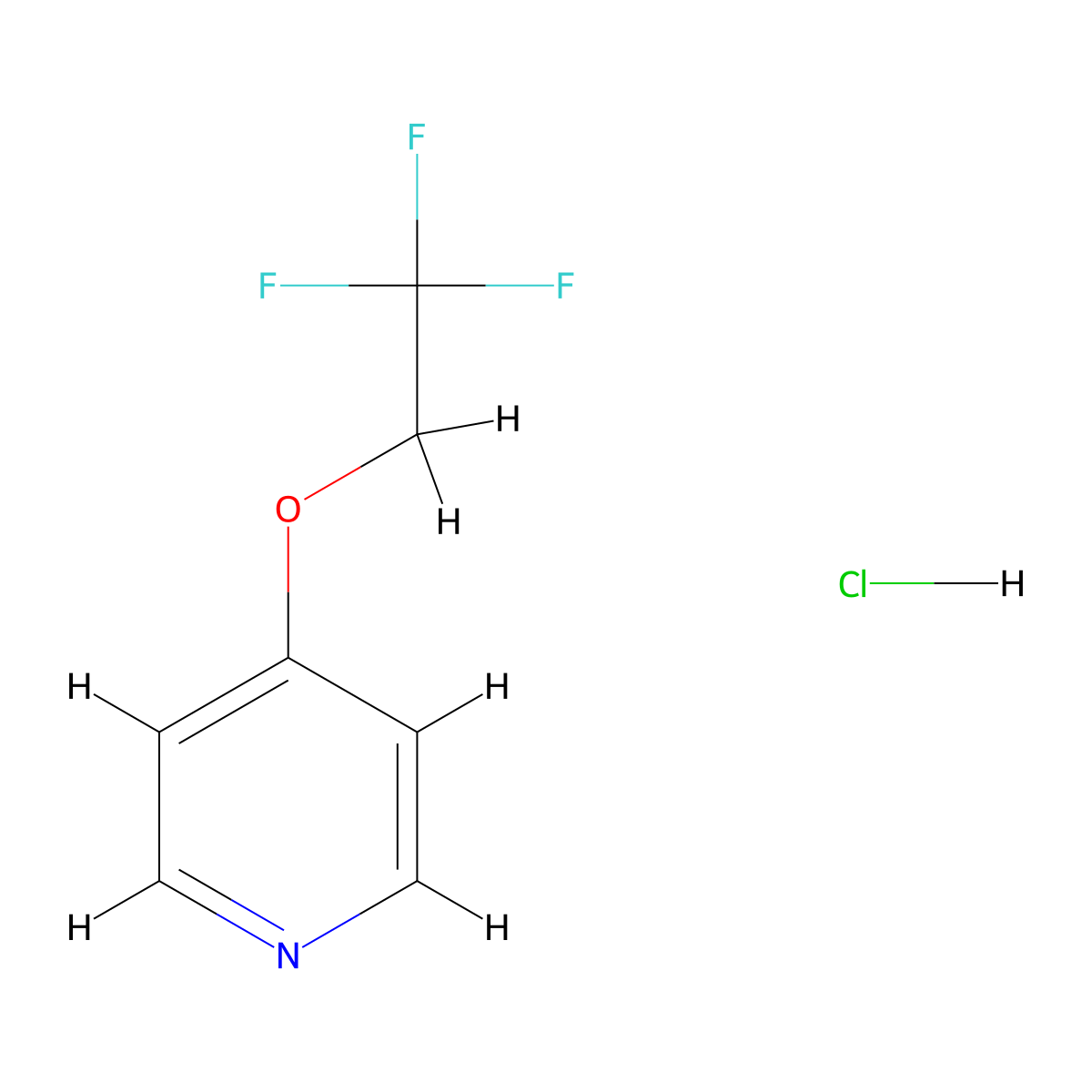 4-(2,2,2-Trifluoroethoxy)pyridine hydrochloride molecular structure, CAS 2031269-36-8