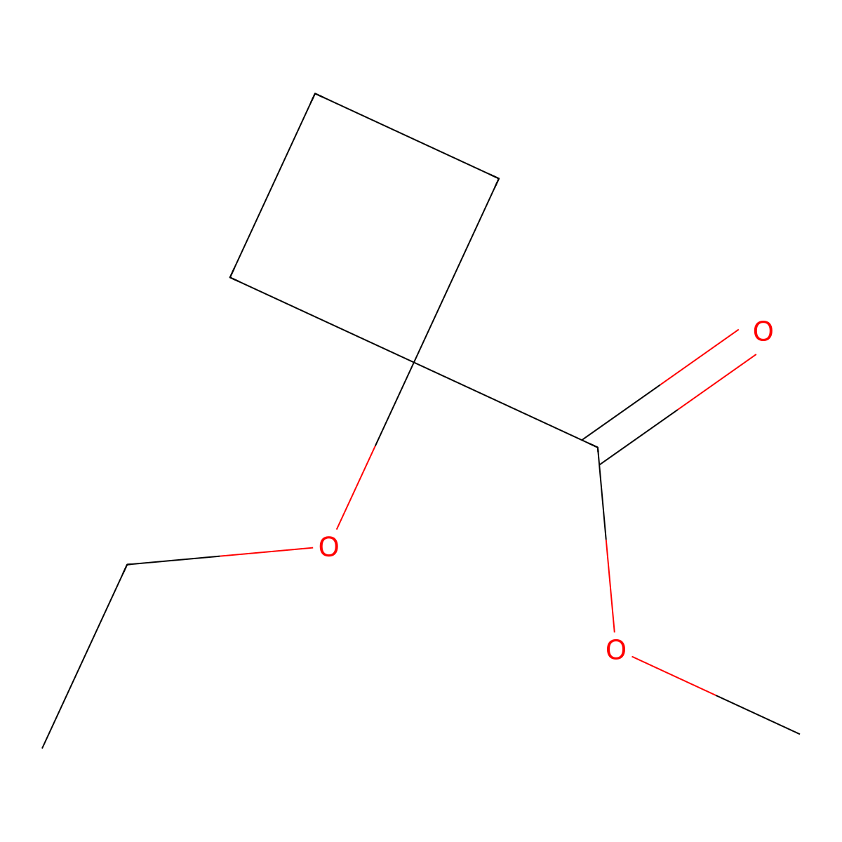 Methyl 1-ethoxycyclobutane-1-carboxylate molecular structure, CAS 2031269-38-0