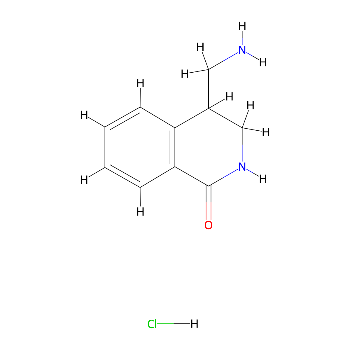 4-(Aminomethyl)-1,2,3,4-tetrahydroisoquinolin-1-one hydrochloride molecular structure, CAS 2031269-44-8