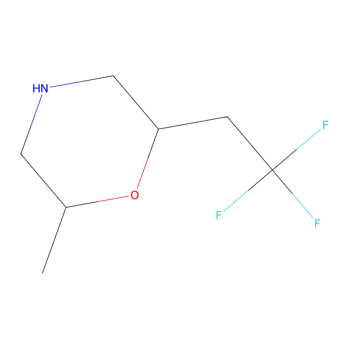 2-Methyl-6-(2,2,2-trifluoroethyl)morpholine molecular structure, CAS 2031269-48-2