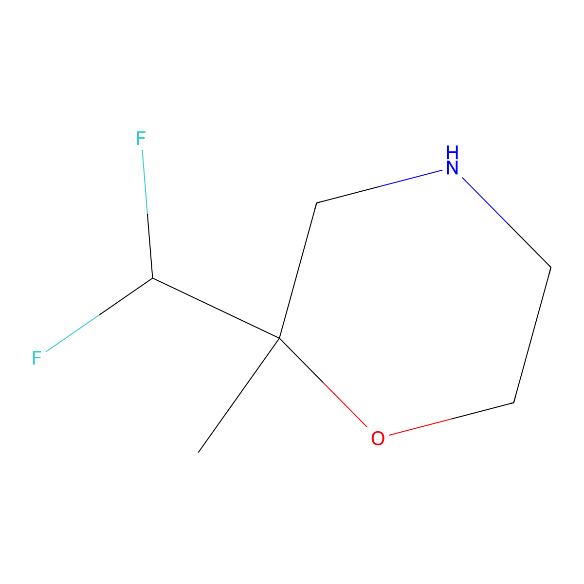 2-(Difluoromethyl)-2-methylmorpholine molecular structure, CAS 2031269-51-7