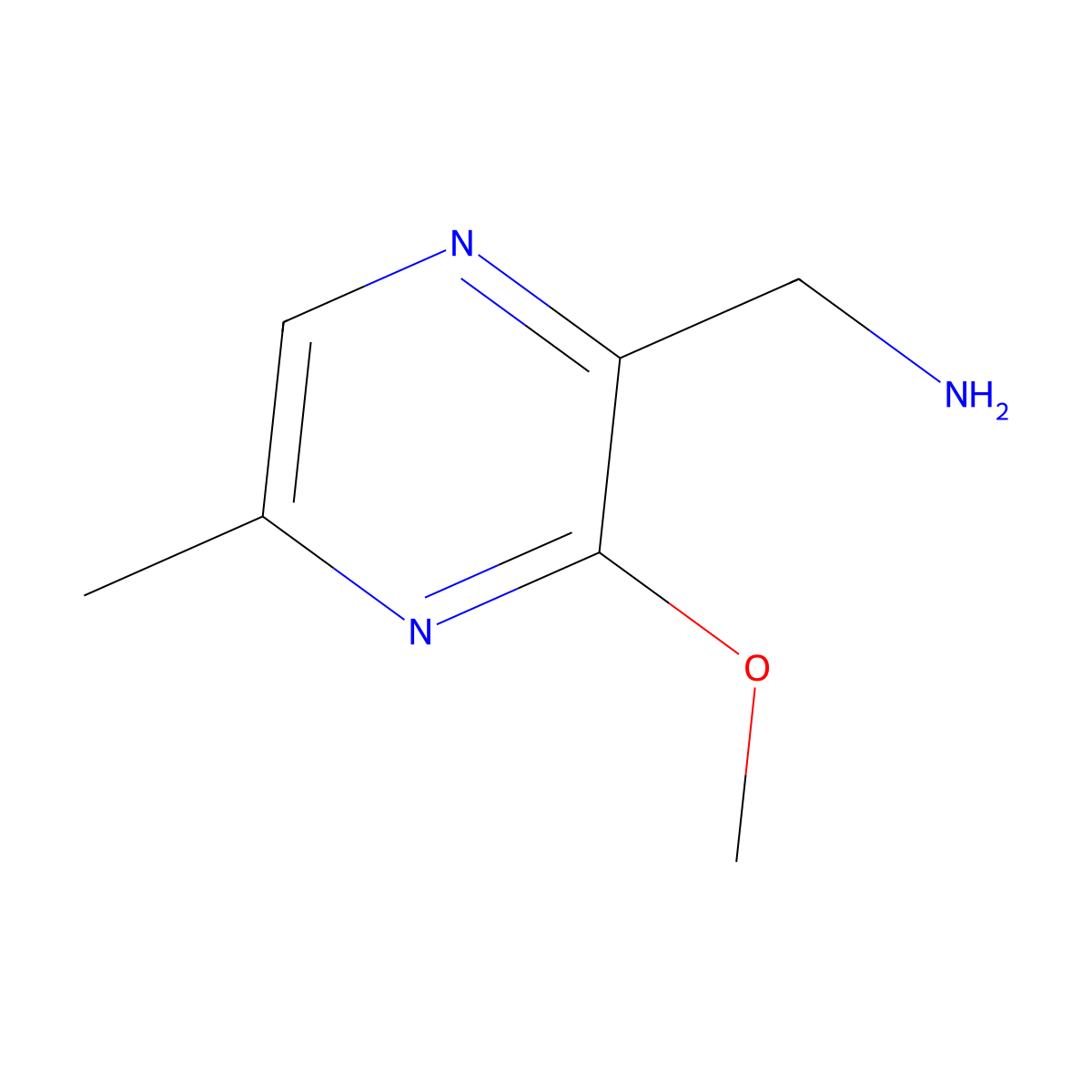 3-Methoxy-5-methyl-2-pyrazinemethanamine molecular structure, CAS 2031270-18-3