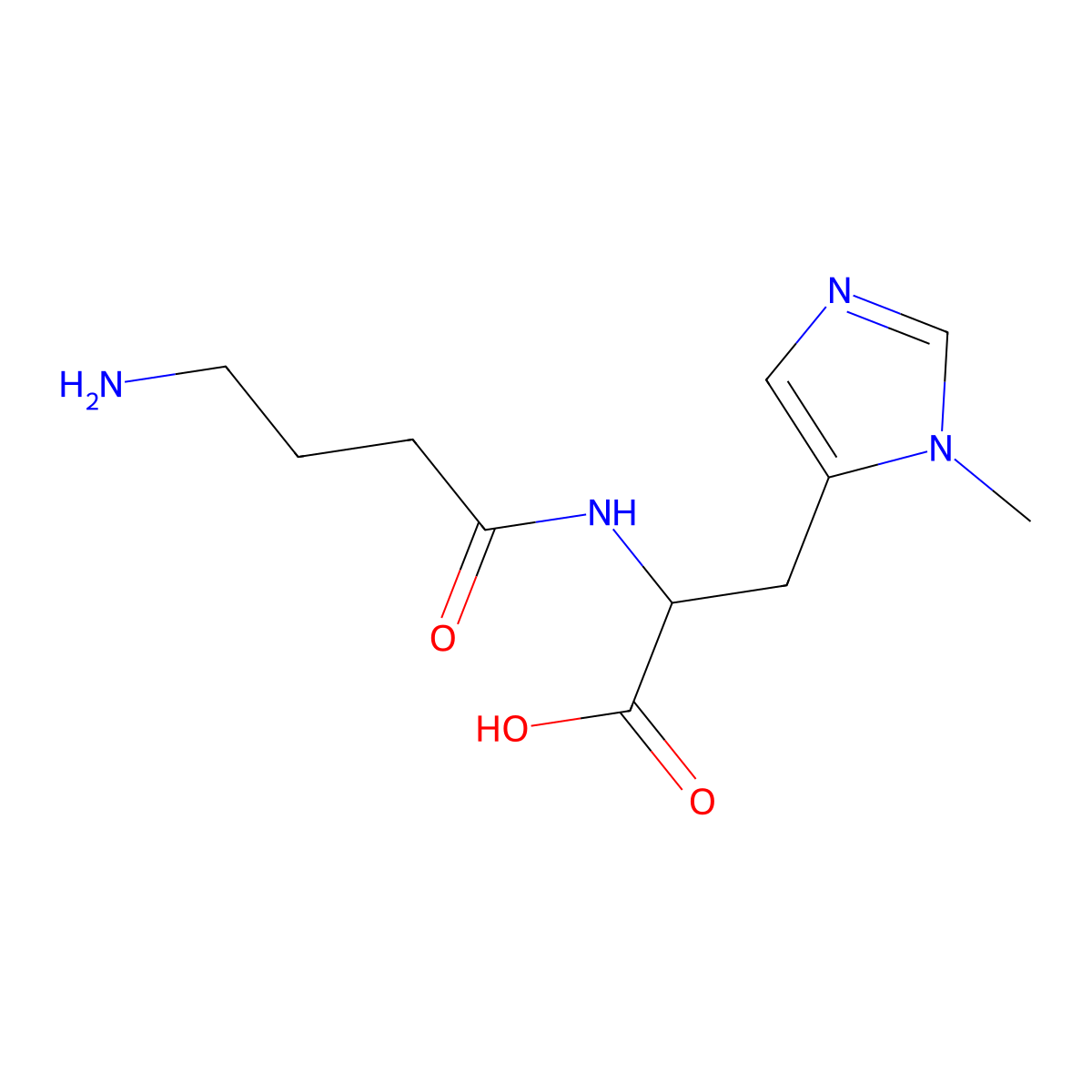N-(4-Amino-1-oxobutyl)-3-methyl-L-histidine molecular structure, CAS 20314-38-9