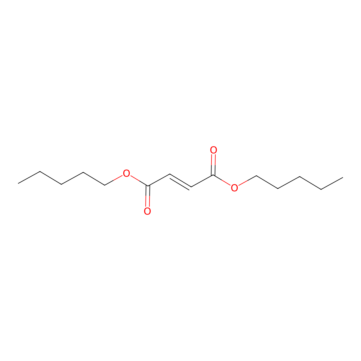 Dipentyl fumarate molecular structure, CAS 20314-74-3