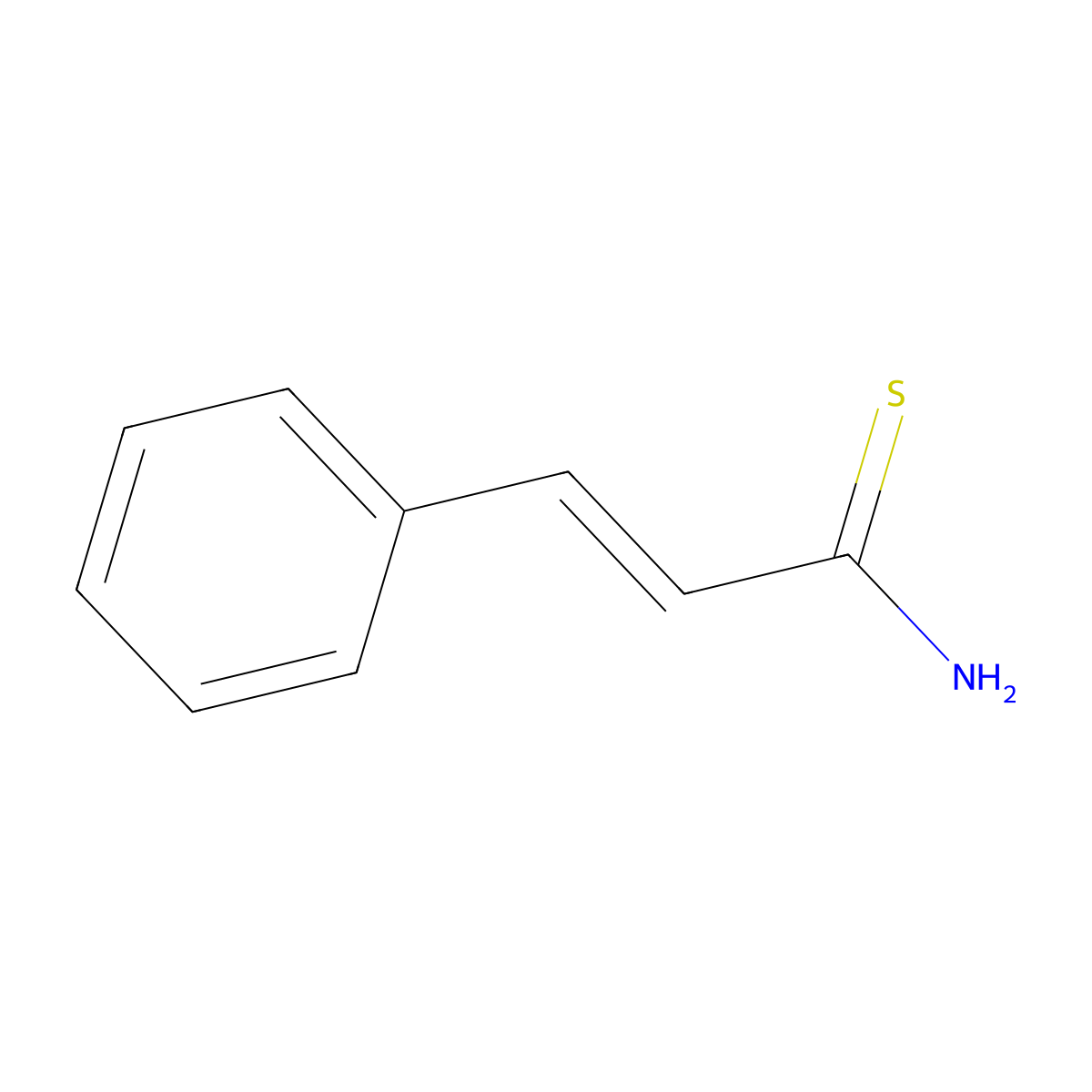 3-Phenylprop-2-enethioamide molecular structure, CAS 20314-83-4