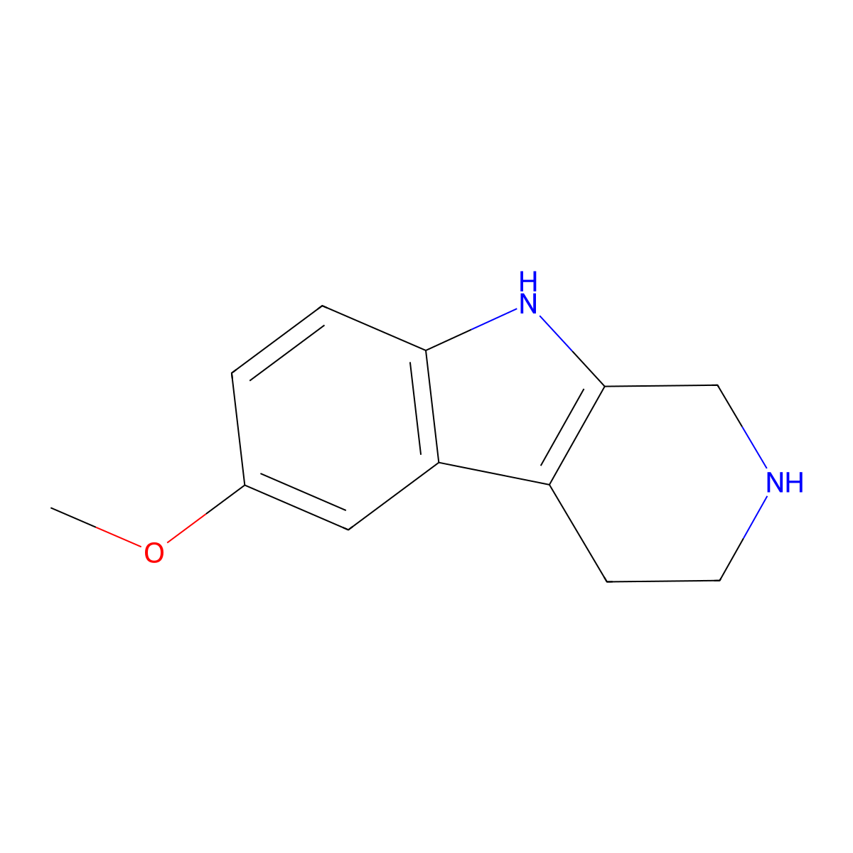 Pinoline molecular structure, CAS 20315-68-8