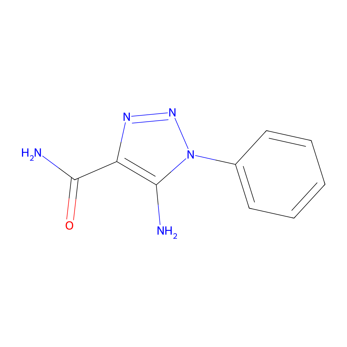 5-amino-1-phenyl-1H-1,2,3-triazole-4-carboxamide molecular structure, CAS 20317-25-3