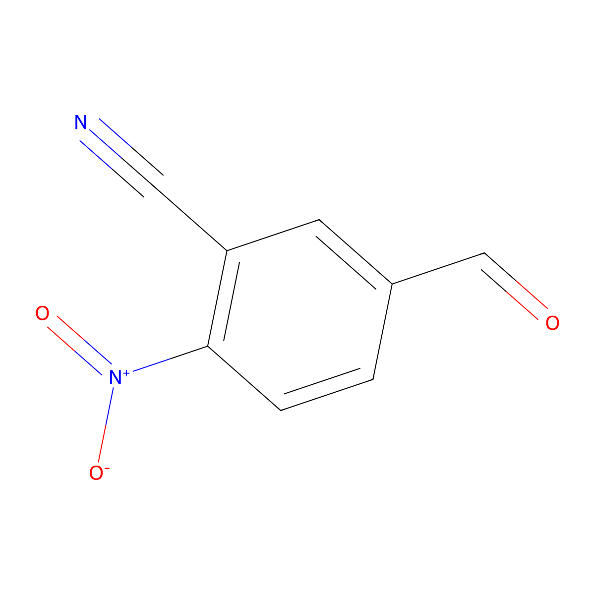3-Cyano-4-nitrobenzaldehyde molecular structure, CAS 203179-02-6