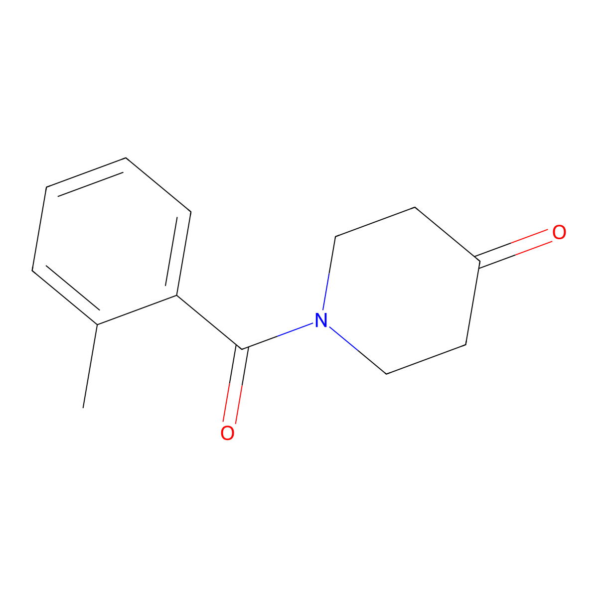 1-(2-Methylbenzoyl)piperidin-4-one molecular structure, CAS 203186-44-1