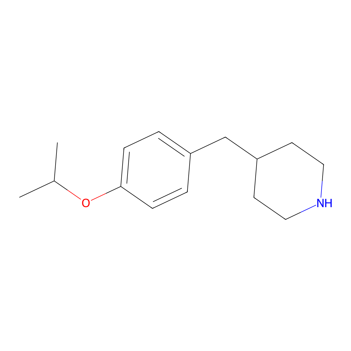 4-(4-Isopropoxybenzyl)piperidine molecular structure, CAS 203187-17-1