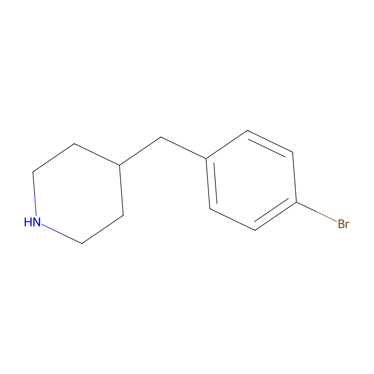 4-(4-Bromobenzyl)piperidine molecular structure, CAS 203187-18-2