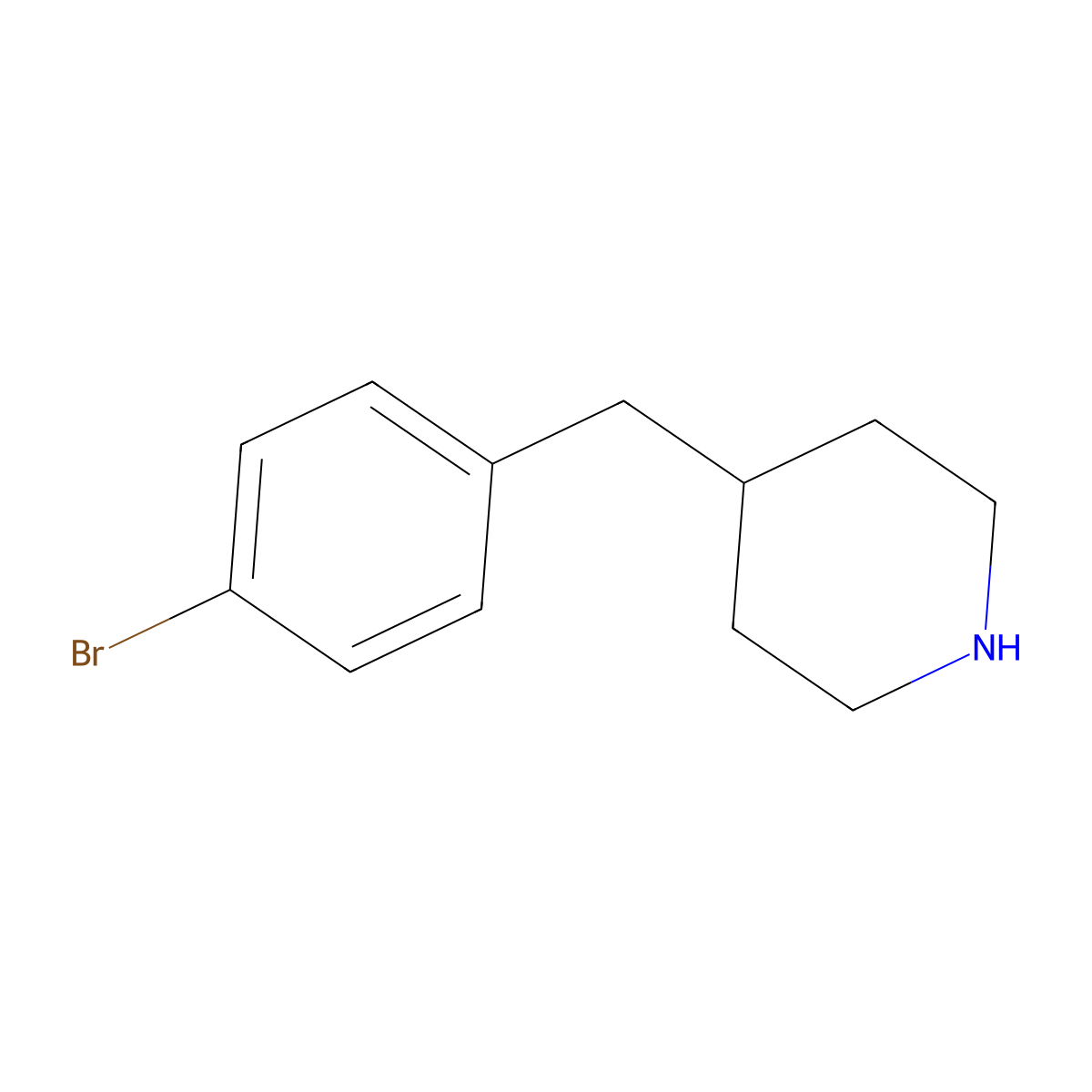 4-(4-Bromobenzyl)piperidine molecular structure, CAS 203187-18-2