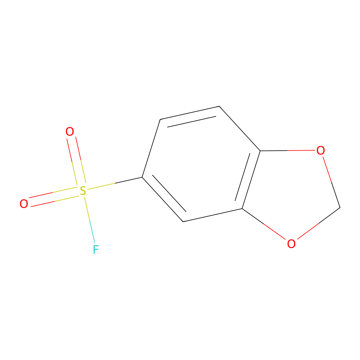 Benzo[d][1,3]dioxole-5-sulfonyl fluoride molecular structure, CAS 203187-71-7