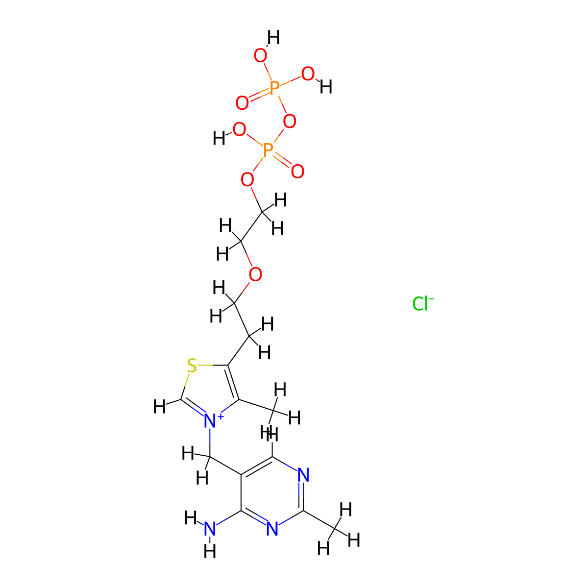 2-(1-Hydroxyethyl)thiamine pyrophosphate molecular structure, CAS 20319-27-1